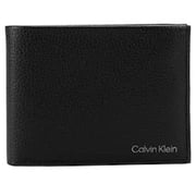 Calvin Klein Mens Genuine Bifold Leather Wallet RFID Protection, Black With Box