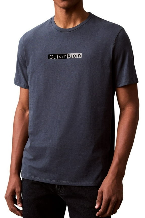 Men's Graphic Split Logo Crew Neck T-Shirt - 40EM848 (Ink 410, XL)