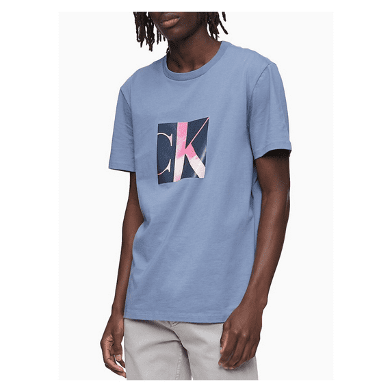 Calvin Klein Men's Haze Monogram Short-Sleeve Graphic Cotton T-Shirt, XS