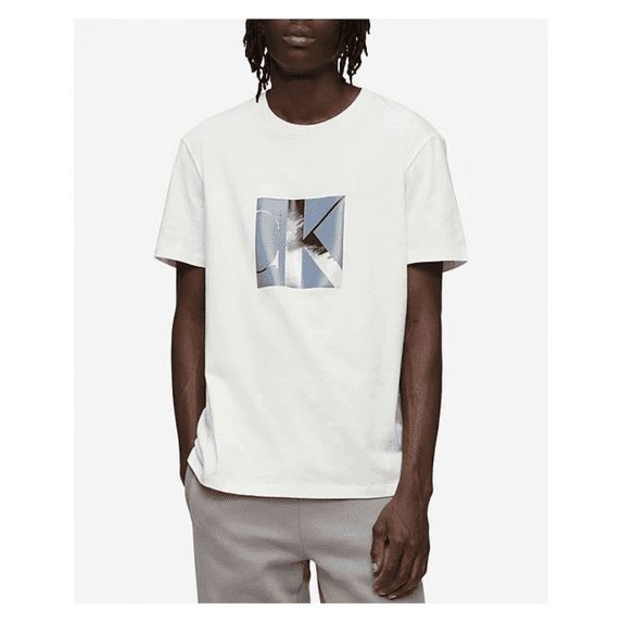 Calvin Klein Men's Haze Monogram Short-Sleeve Graphic Cotton T-Shirt, XS