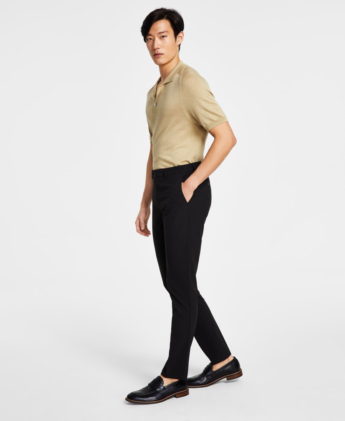 Calvin Klein Men's Infinite Stretch Skinny-Fit Dress Pants - Black - 30x29