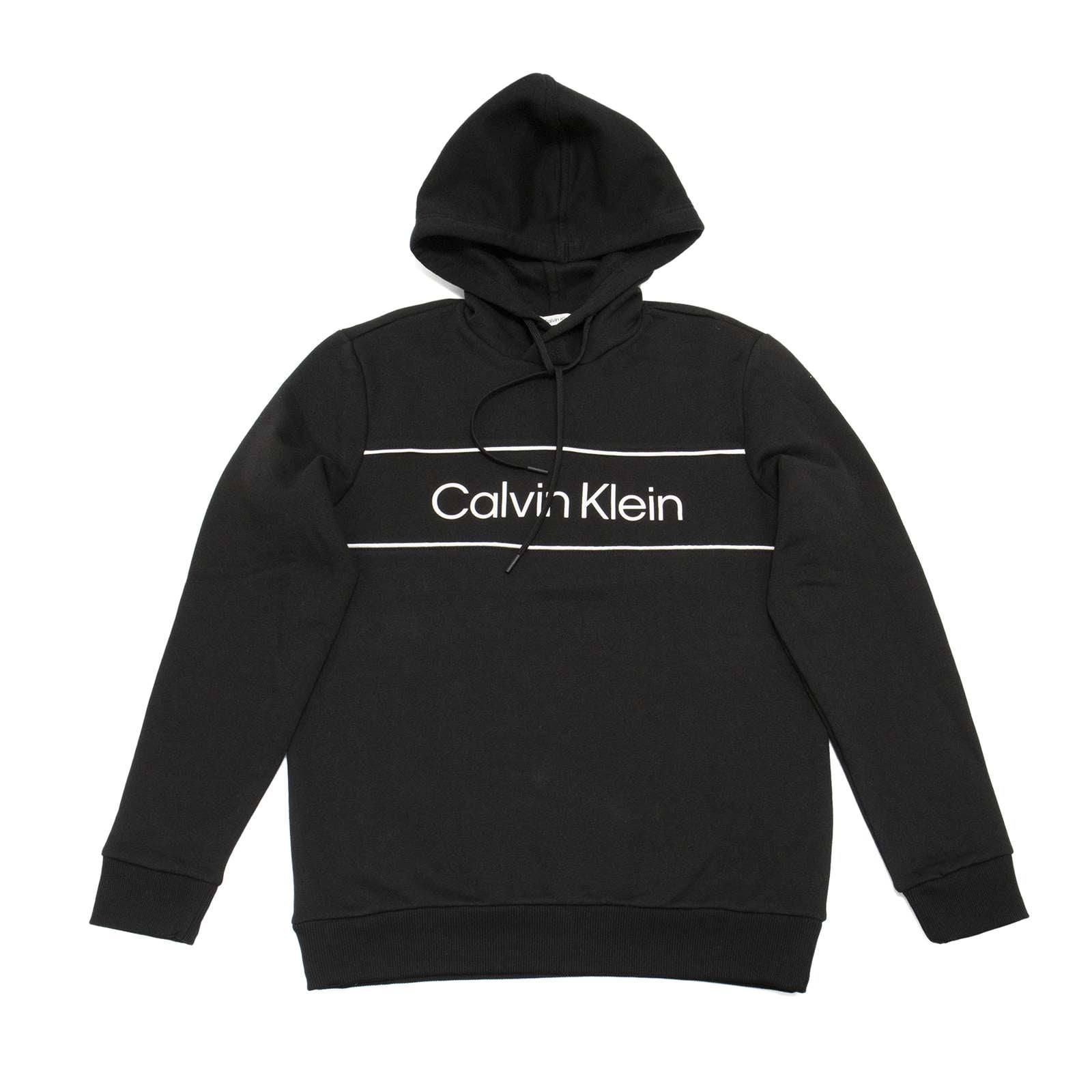 Calvin Klein Men's Long Sleeve Iconic Logo Piping Pullover Hoodie ...