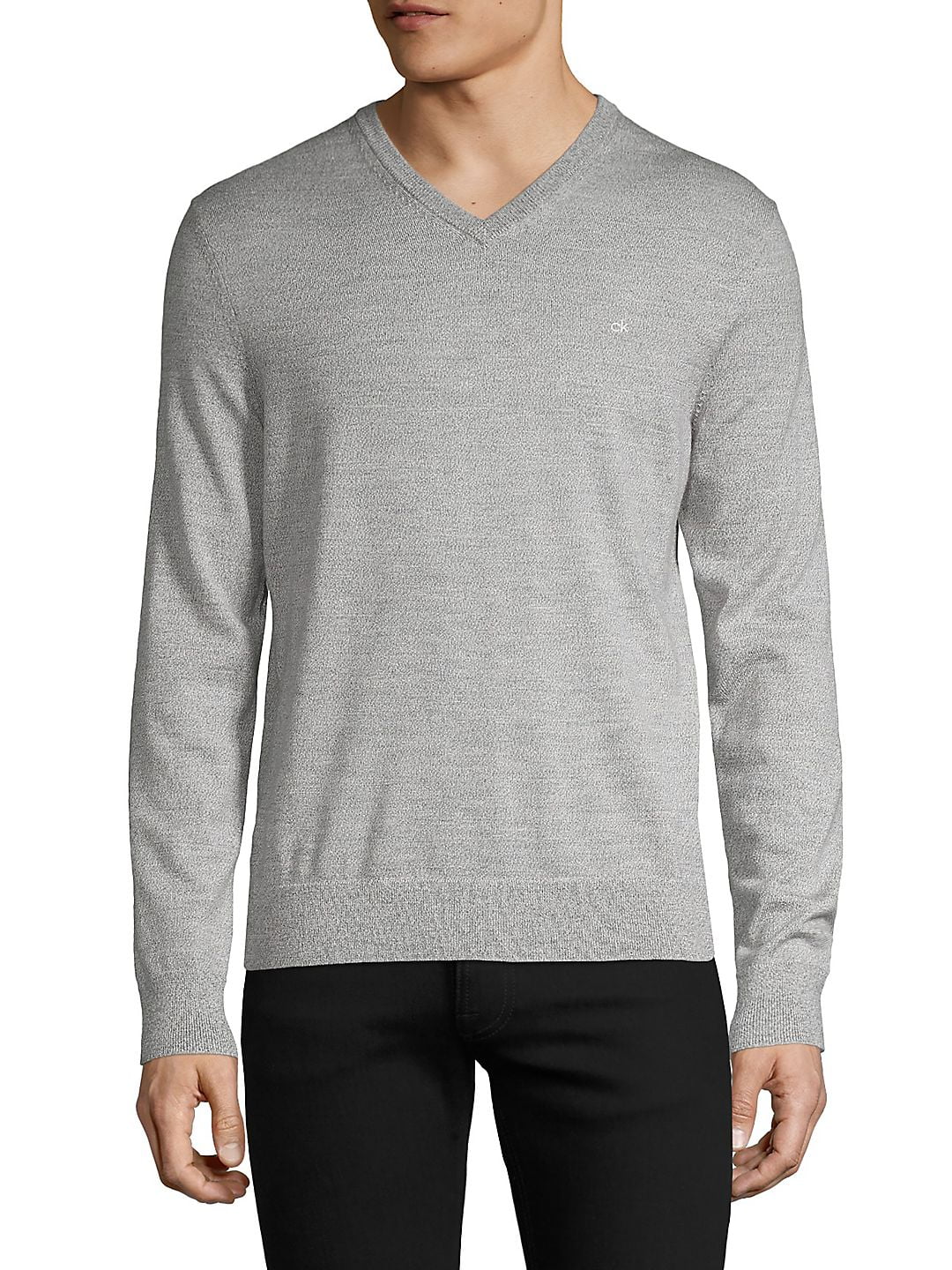 Calvin Klein White Cotton Men Sweater