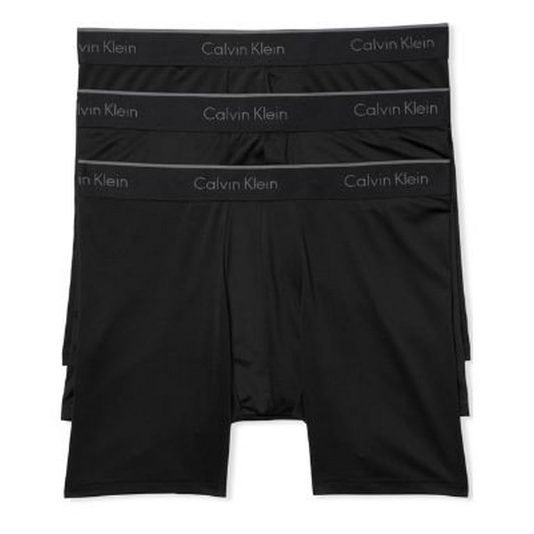 Calvin Klein Men's Micro Boxer Brief - 3 Pack, Black, Large 