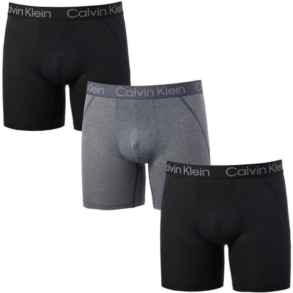 Calvin Klein Men's Micro Mesh Boxer 4 Way Stretch, 3 Pack (Black,S)