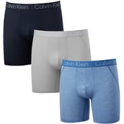 Calvin Klein Men's Micro Mesh Boxer 4 Way Stretch, 3 Pack (Blue,XL)