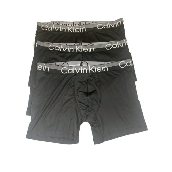 Calvin Klein Men's Microfiber Boxer Briefs 3 Pack (Black,Black,Black XL)