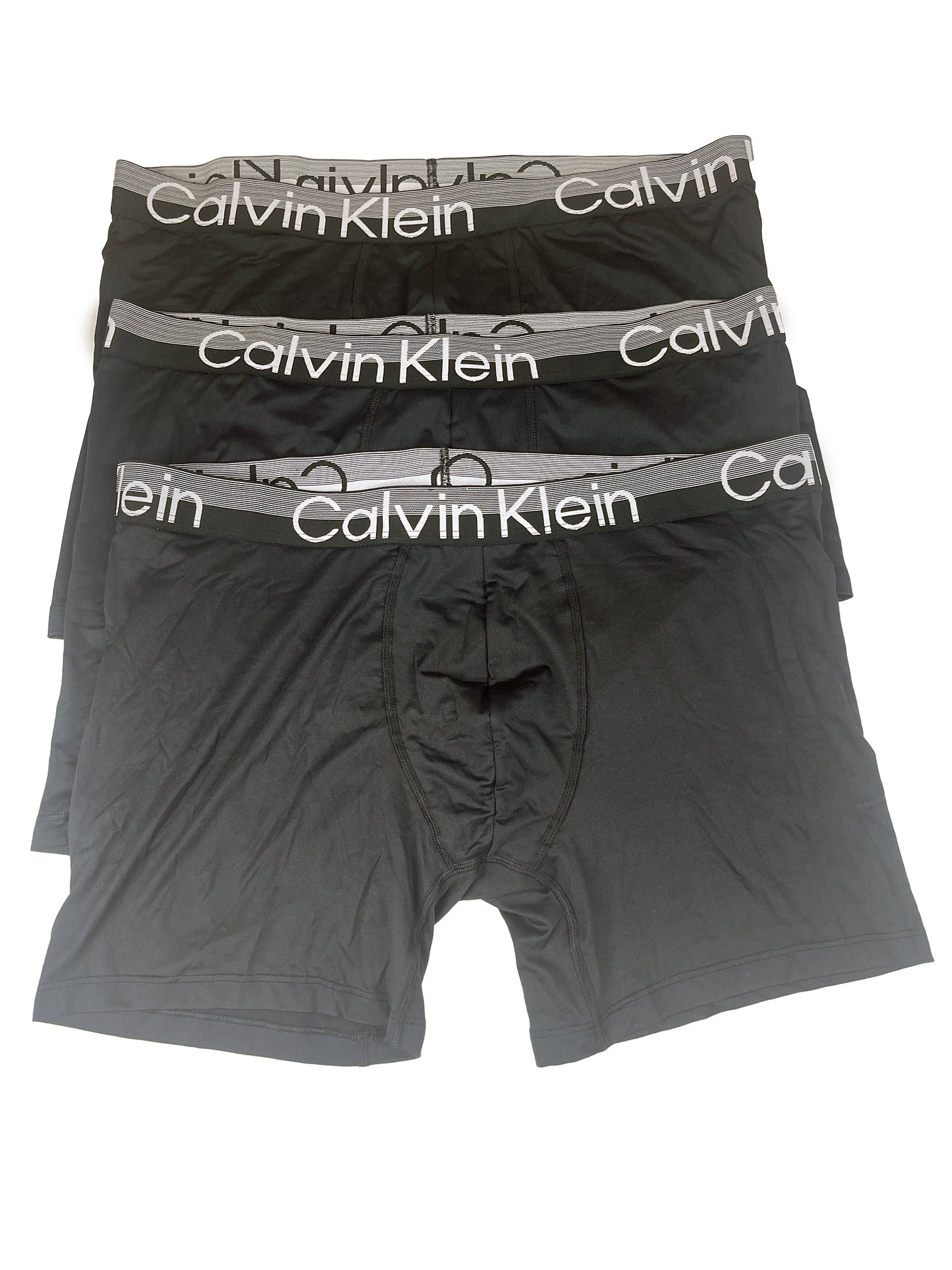 Calvin Klein Men's Microfiber Boxer Briefs 3 Pack (Black,Black,Black XL)