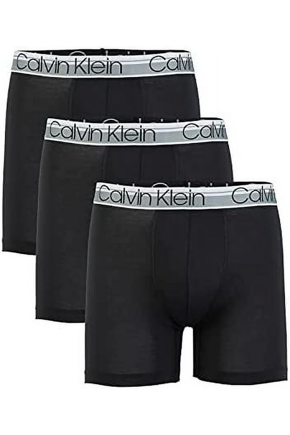 Men`s Microfiber Boxer Briefs 3 Pack (Black(NP2370-001)/Silver, M)