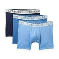 thumbnail image 1 of Calvin Klein Men`s Microfiber Boxer Briefs Pack of 3 (Blue(NP2214-993)/Obsidian, Medium), 1 of 1