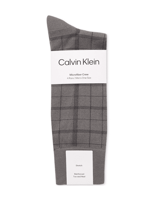 Men,s Microfiber Crew Socks ,4 Pairs ,One Size