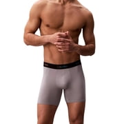 Calvin Klein Mens Microfiber Stretch Boxer Briefs, Sleet, Medium