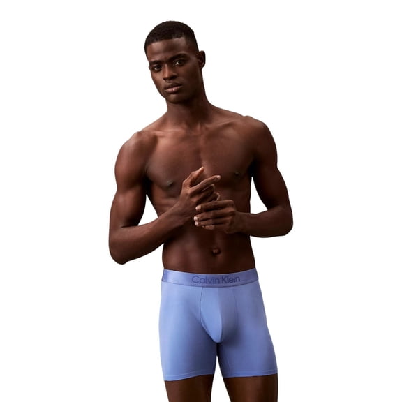 Calvin Klein Men's Microfiber Tech Boxer Briefs Glacier Large