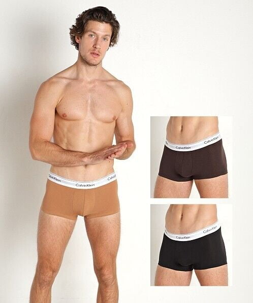 Calvin Klein Men's Underwear Cotton Stretch Brief Trunk(3 Pack) Black