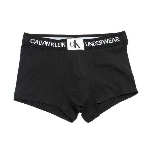 Calvin Klein Men's Monogram Cotton Trunks, Black \ White,XL - US