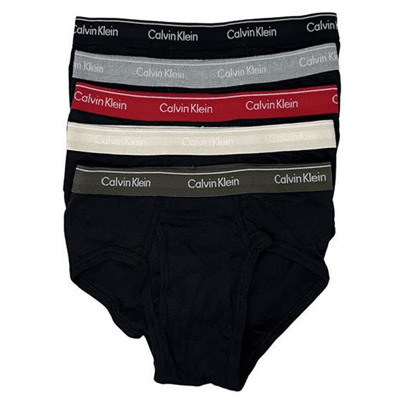 Calvin Klein Men's NB1425-901 Cotton Classics Brief 5-Pack Black Size S