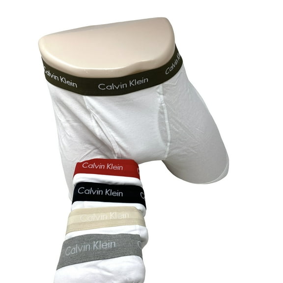 Calvin Klein Men's NB1429916 Pack of 5 Classic Fit Cotton Boxer Brief, White,2XL