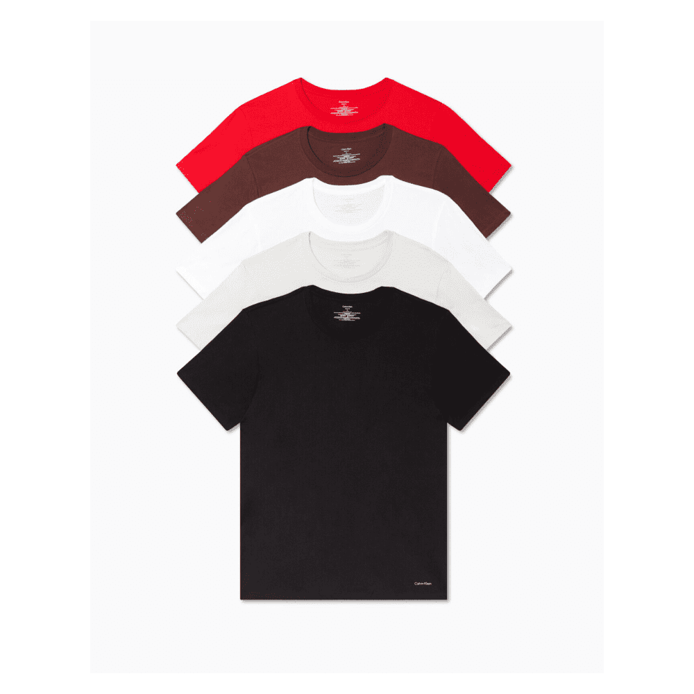 Calvin Klein Men s NB143094 Cotton Classics 5 Pack T Shirts Medium Walmart