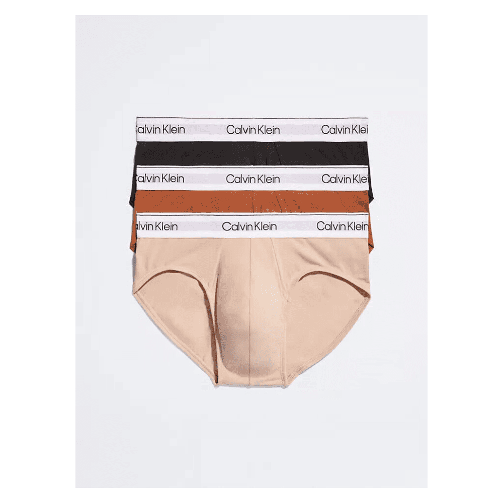 Calvin Klein Men's NB2379901 Modern Cotton Stretch 3-Pack Hip Brief 2XL