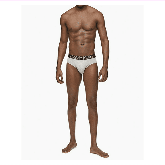 Calvin Klein Men's NB2681001 Reconsidered Comfort Hip Brief Gray Size L
