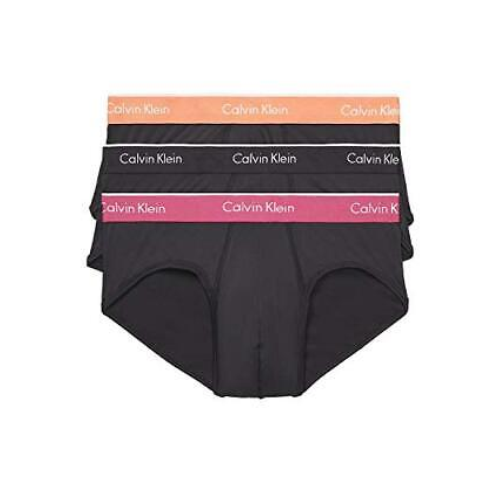 Men`s NP2162-935 Microfiber Hip Briefs 3 Pack Orange/Black/PinK XL