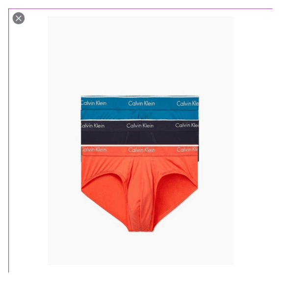 Calvin Klein Men's NP2162O Micro 3-Pack Hip Brief Navy/Blue/Orange