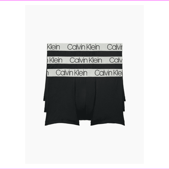 Calvin Klein Men's NP2213O001 Chromatic Micro 3-Pack Trunk Black Size XL