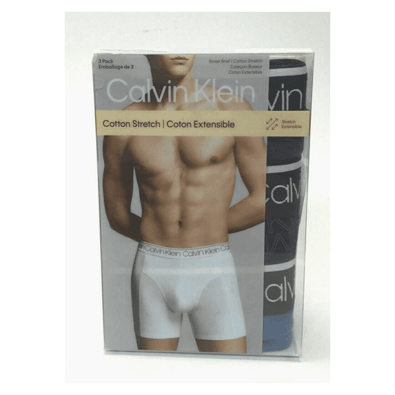 Calvin Klein Men's NP2422O431 Cotton Stretch 3-pack Boxer Brief Size XL