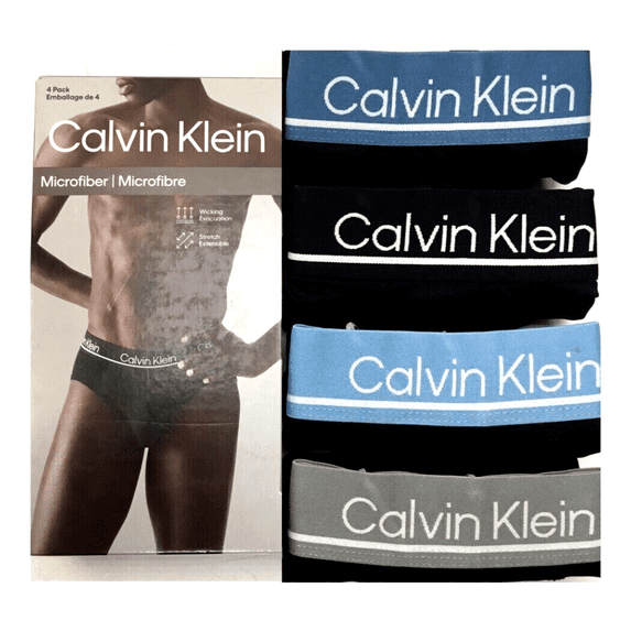 Calvin Klein Men's NP2445O004 Micro 4-Pack Brief Black L