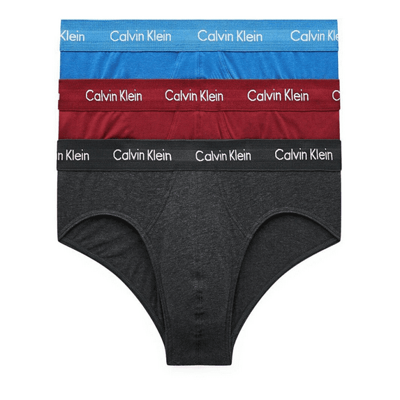 Calvin Klein Men's NU2661-651 Cotton Stretch 3-Pack Hip Brief XL