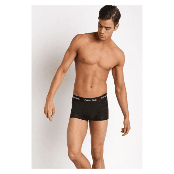 Calvin Klein Men's NU2664455 Cotton Stretch 3-Pack Trunk Gray/Pink/Black XL
