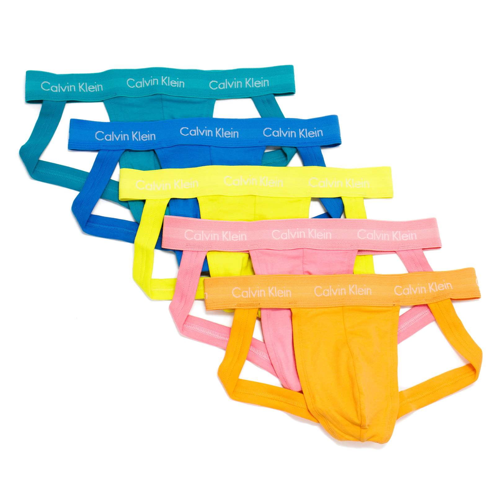 Calvin Klein Men's Pride Edit 5Pack Jock Strap Underwear, Orange Juice