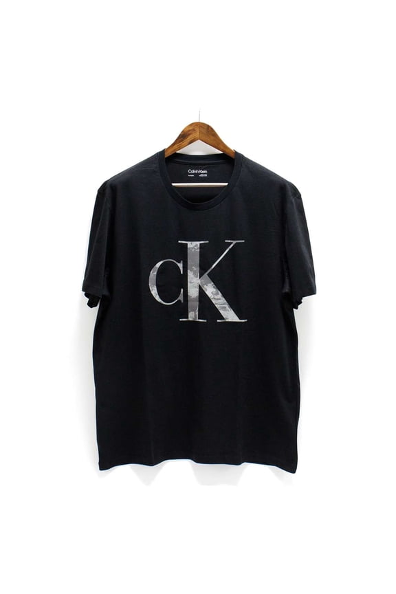 Men's Puff Marbled Monogram Tshirt, Black Beauty,2XL - US