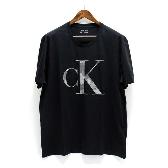 Calvin Klein Men's Puff Marbled Monogram Tshirt, Black Beauty,XL - US