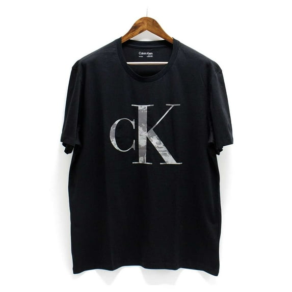 Calvin Klein Men's Puff Marbled Monogram Tshirt, Black Beauty,XL - US