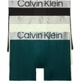 thumbnail image 1 of Calvin Klein Men's Reconsidered Steel Micro 3-Pack Boxer Brief, Black, Ponderosa Pine, Spring Onion, Small, 1 of 6