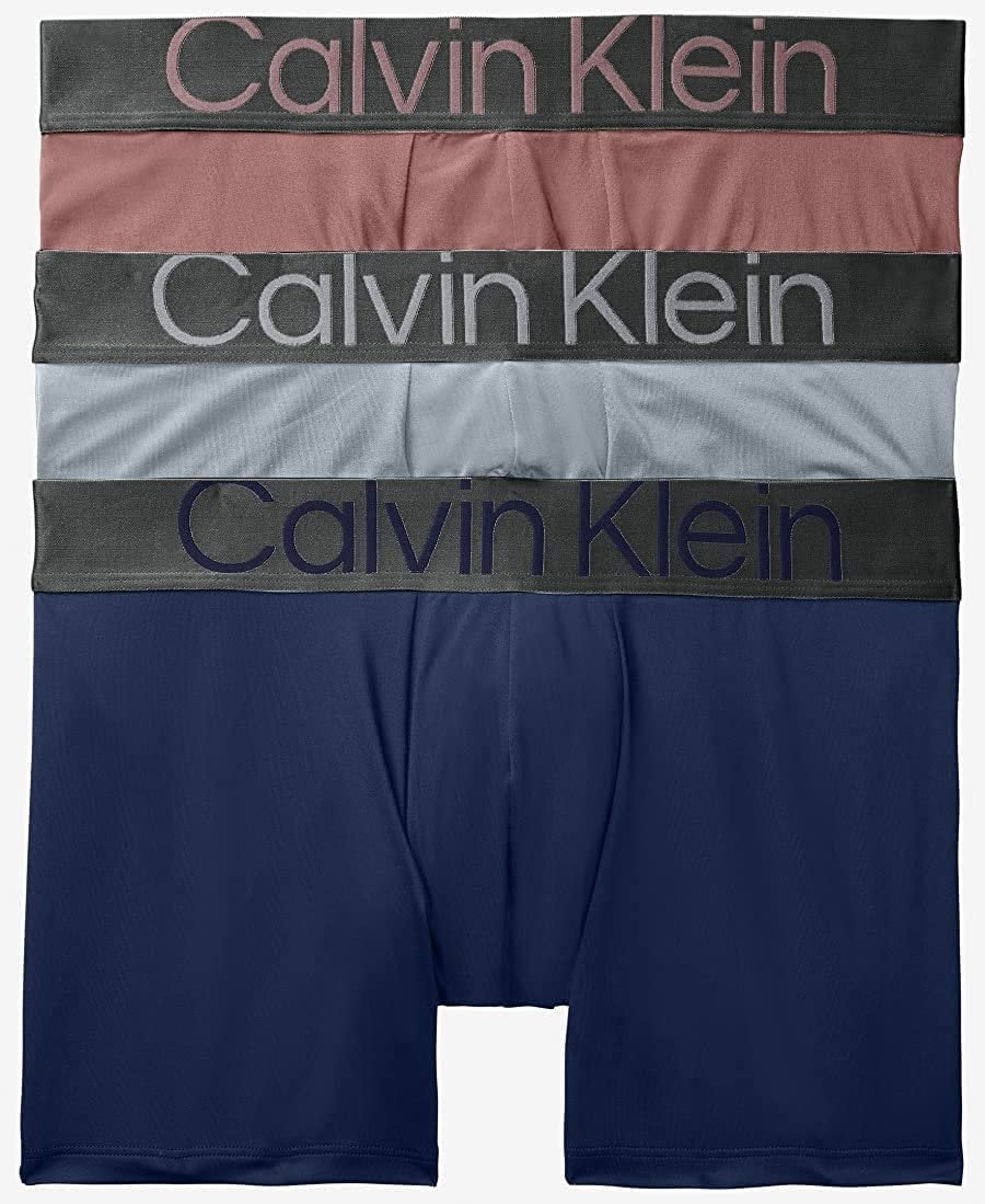 Boxer shorts Calvin Klein Reconsidered Steel Cotton Boxer Brief 3-Pack  Black/ Grey Heather