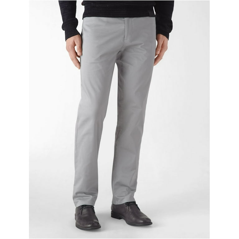 Calvin Klein Men s Refined Stretch Chinos Charcoal Size 34X34