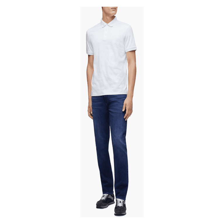 Calvin klein men's liquid touch polo solid clearance
