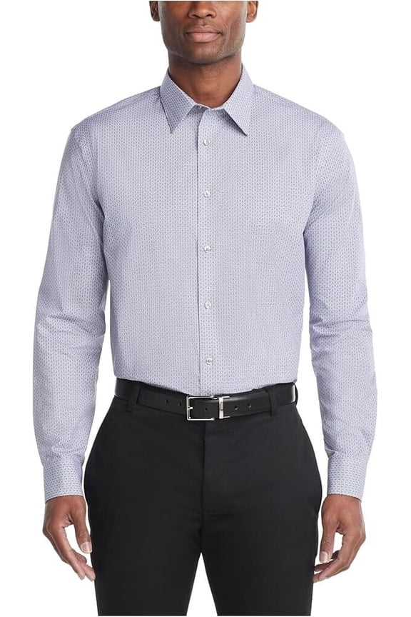 Men's Regular Fit Stretch Dress Shirt Amethyst 15.5 32/33 B4HP