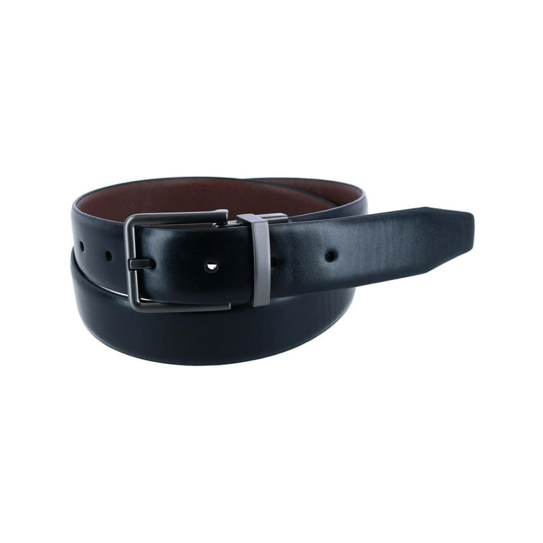 Calvin Klein Men s Reversible Leather Belt 2 Piece Set Black Brown L US Walmart