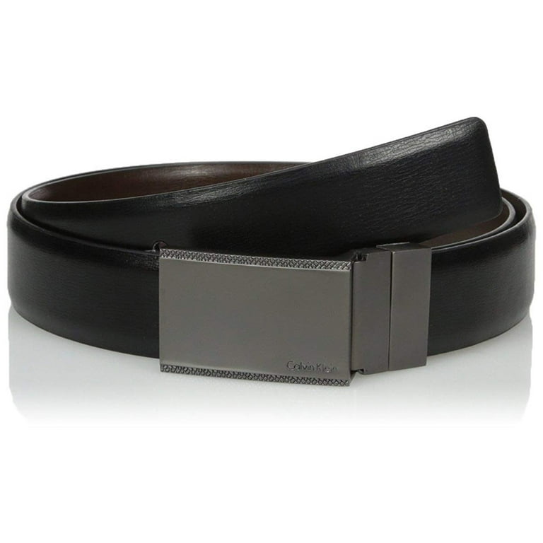 calvin klein men's reversible leather dress belt Calvin Klein Men's Reversible Leather Dress Belt, Plaque Buckle, Medium, Deep Black/Black