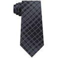 thumbnail image 1 of Calvin Klein Men’s Seasonal Tri Plaid Slim Tie (Black), 1 of 3