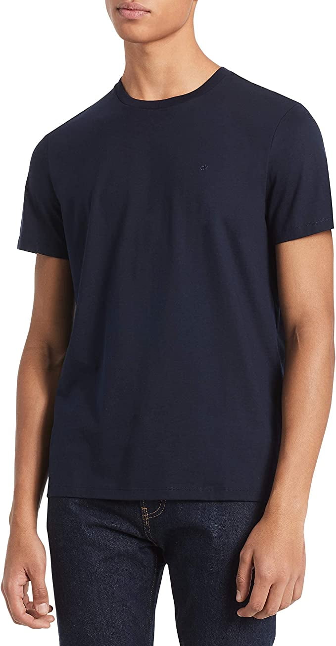 Calvin Klein Men's Short Sleeve Crew Neck Cotton T-Shirt (Cadet Navy, 2X-Large)