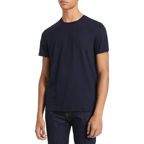 Calvin Klein Men's Short Sleeve Crew Neck Cotton T-Shirt (Cadet Navy, 2X-Large)