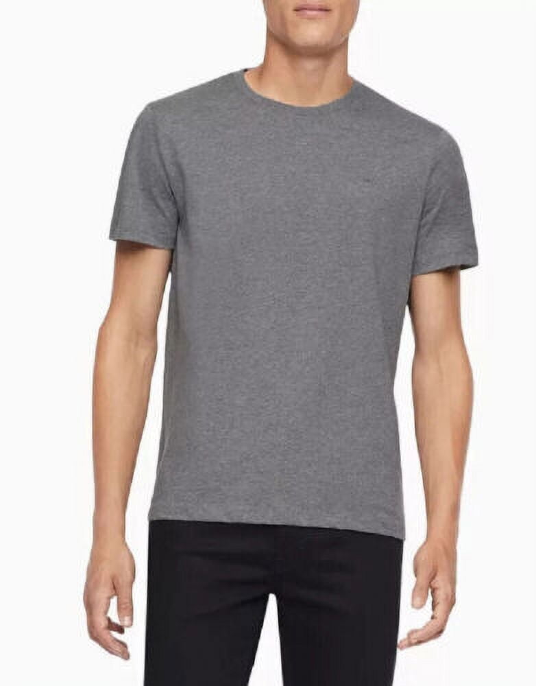 Calvin Klein Men's Short Sleeve Crew Neck Cotton T-Shirt (Dark Grey, Medium)
