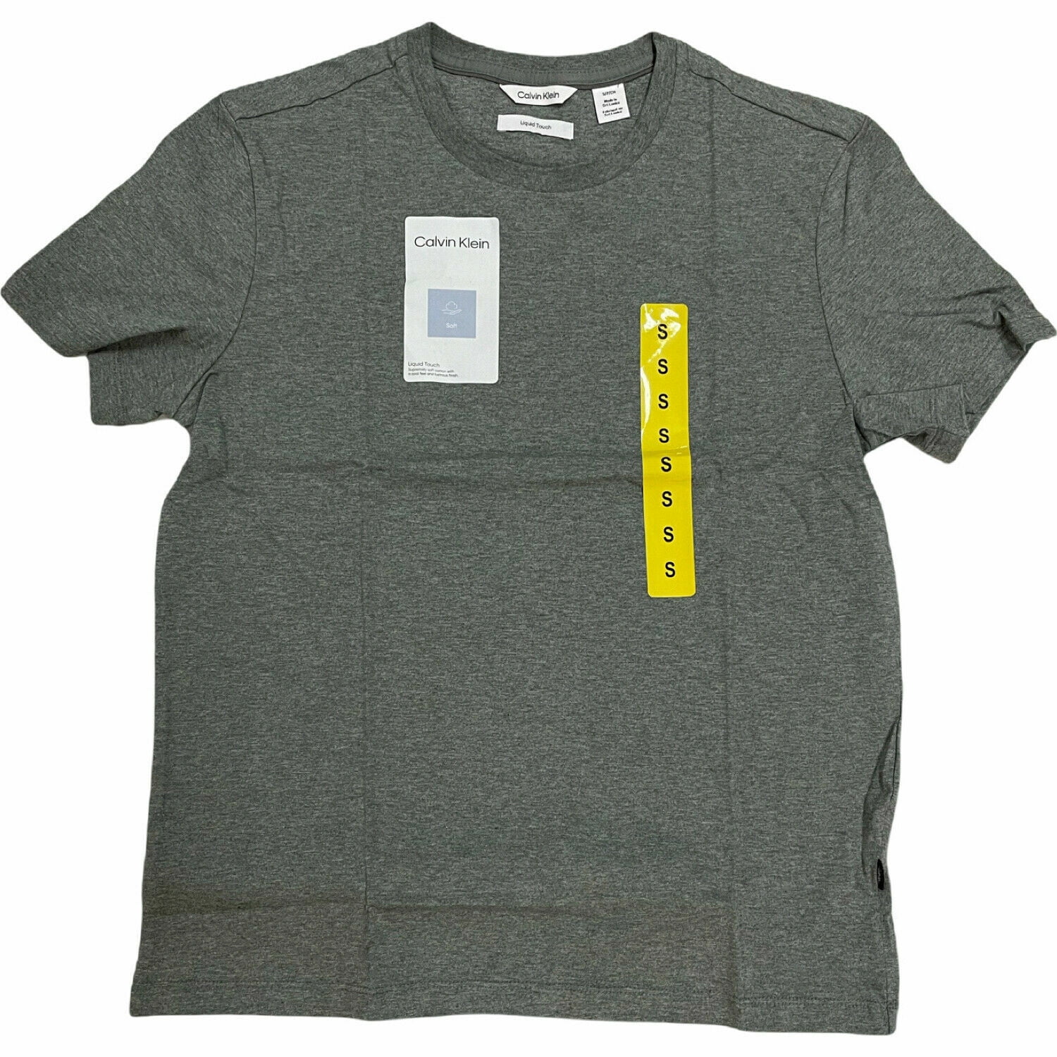 Calvin Klein Men's Short Sleeve Crew Neck Cotton T-Shirt (Dark Grey, X-Large)