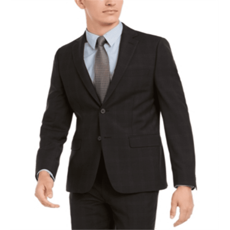 Calvin Klein Men's Skinny Fit Infinite Stretch Plaid Suit Separate