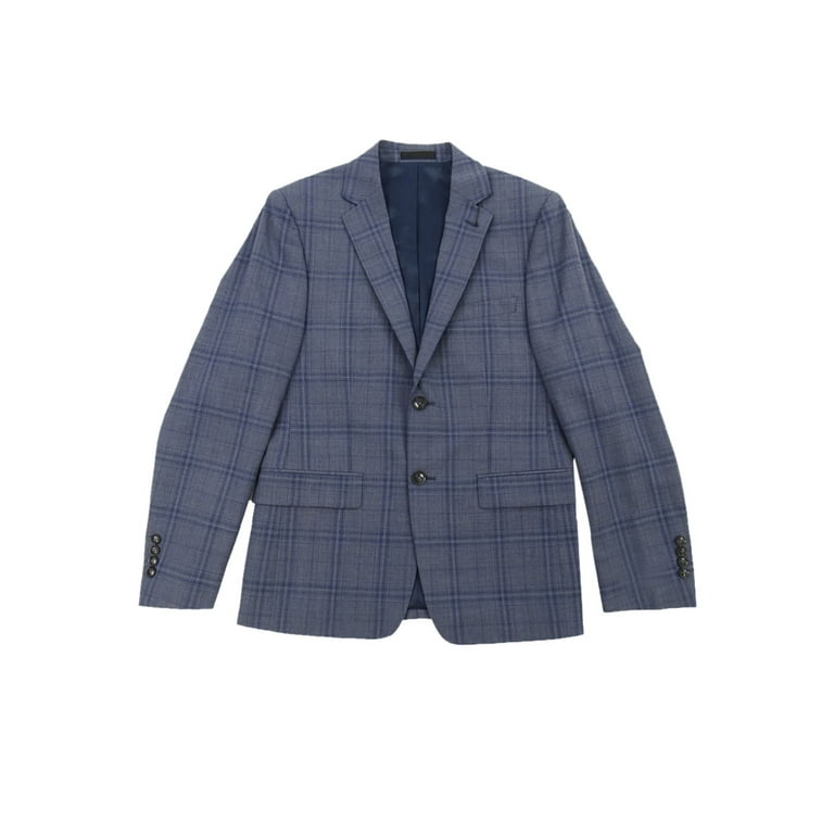 Calvin Klein Men s Skinny Fit Infinite Stretch Suit Jacket 42R Blue Walmart