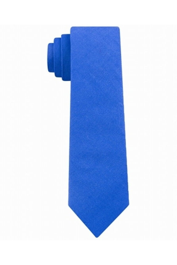 Mens Skinny Spray Swirl Contrast Tie (Navy)
